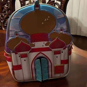 Loungefly Blue and Purple Backpack with Gold Accents